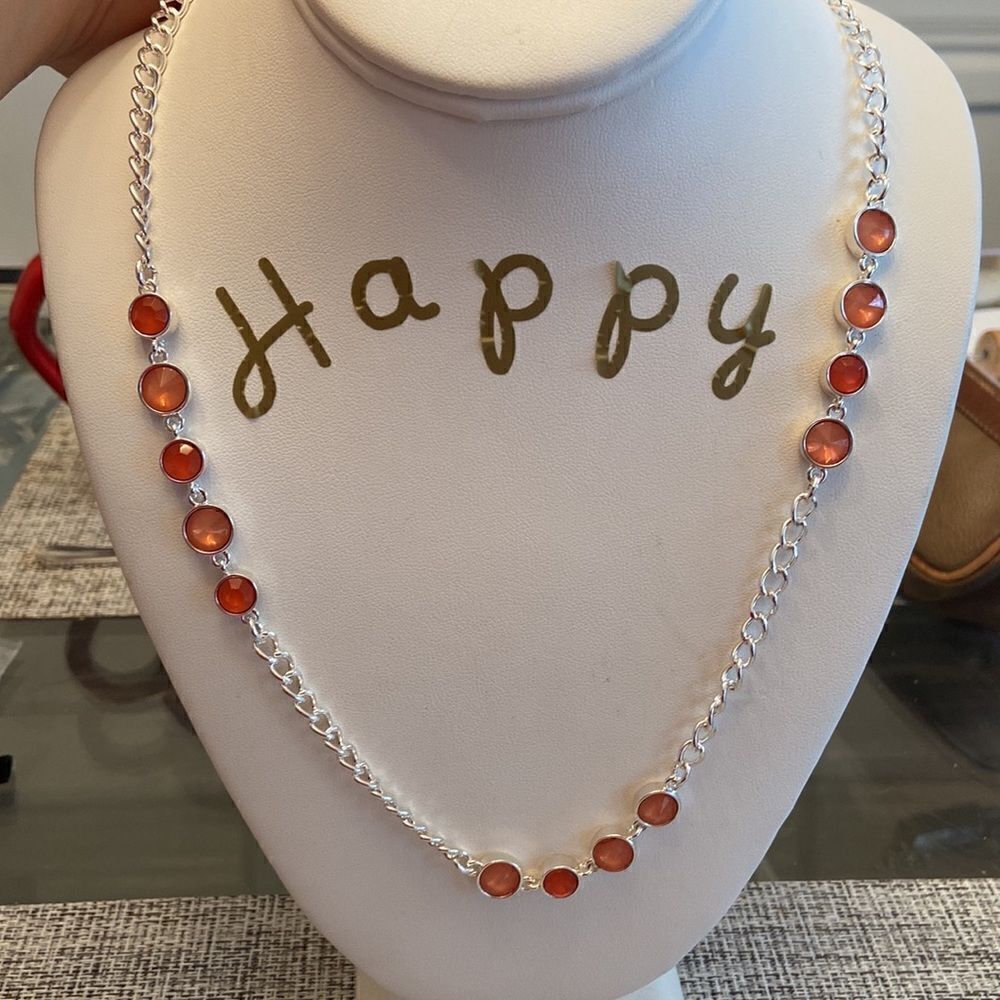 Chico’s Crystal Silver 32” NWT necklace